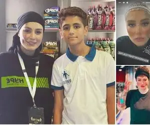 سحر قریشی با آقای غووول چه دمبلی میزنه تو دبی؛ جلوه گری خانم با یادگاری تتلو!