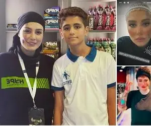 سحر قریشی با آقای غووول چه دمبلی میزنه تو دبی؛ جلوه گری خانم با یادگاری تتلو!