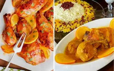 طرز تهیه خورش مرغ پرتقالی با طعم فوق العاده / با کته یه ترکیب عالیه که مزه بهشت میده