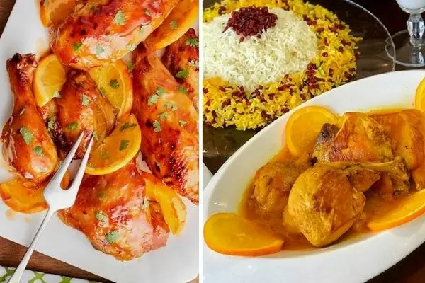 طرز تهیه خورش مرغ پرتقالی با طعم فوق العاده / با کته یه ترکیب عالیه که مزه بهشت میده