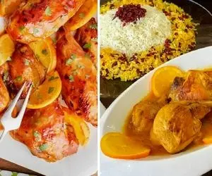 طرز تهیه خورش مرغ پرتقالی با طعم فوق العاده / با کته یه ترکیب عالیه که مزه بهشت میده