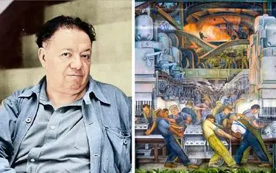 تابلوی نقاشی که حقوق کارگران را طلب می‌کند و ظلمی که به آنان می‌شود را فریاد می‌زند!