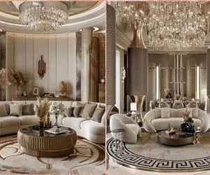 معماری خلاقانه؛ کاخ اعیونی ساخته پله های گرانیتی گذاشته به رنگ سال نود و قهوه ای