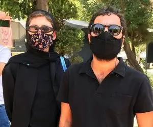 (عکس) حمایت نوید محمدزاده و فرشته حسینی از مردم خوزستان